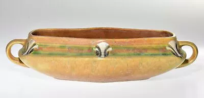 Roseville Pottery 1931 Monticello Tan Handled Console Bowl 225-9 • $375