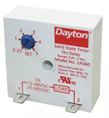 Dayton 2A560 Encapsulated Timer Relay1ASolid State • $26.29
