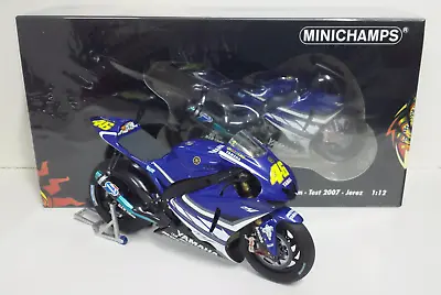 Model Scale 1:12 Moto Valentino Rossi MINICHAMPS Yamaha 2007 Test Modeling • £157.25