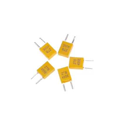 5pcs Ceramic Resonator 2 Pins Yellow 1.0MHz • £3.19