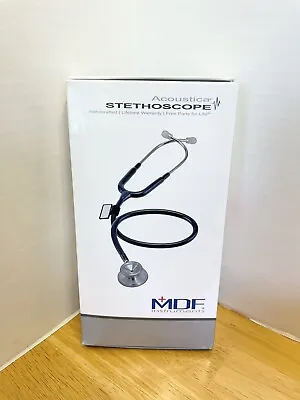 MDF Acoustica Handcrafted Stethoscope Lightweight  All Black MDF747XP-BO NEW • $29.90