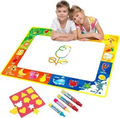 Vidillo Water Doodle Mat Water Drawing Mat Kids Toys Large Magic Toddlers Pain • £13.33