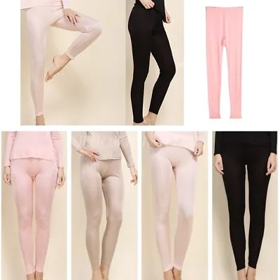 $16.90 • Buy Women Knitted Silk Thermal Pants Base Layer Long Underwear Leggings Nightwear