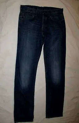 Massimo Dutti  Mens  Spanish Designer Regular Dark Blue Denim Jeans 34  Long Vgc • $18