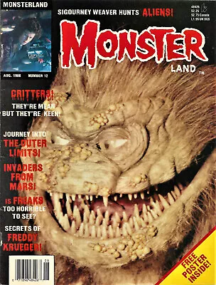 Monster Land #12 August 1986 SIGNED BY ALLEN K Freaks The Outer Limits • $7.99