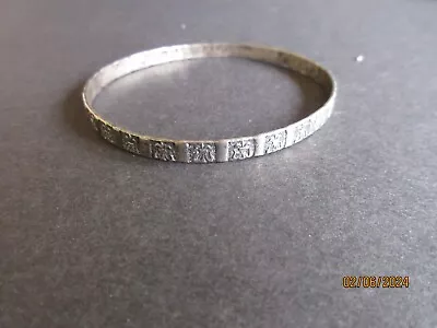 Vintage Danecraft Sterling Silver Bracelet Bangle Fleur De Lis Pattern 925 • $29.50