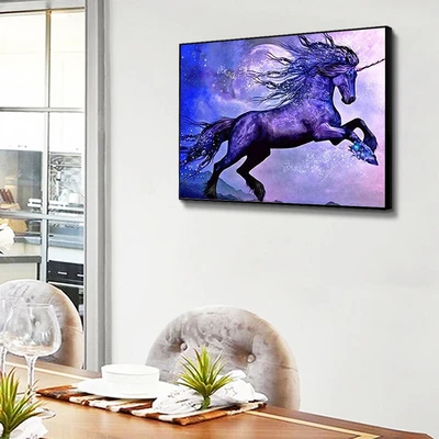$13.19 • Buy Unicorn 5D DIY Diamond Painting Kits Full Round Drill Wall Decor Rhinestone Art