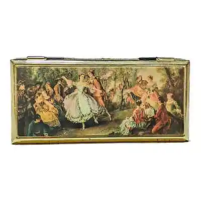 Vintage Victorian Music Jewelry Box Dancing Ballerina! Soft Padded Fabric Top • $49.67