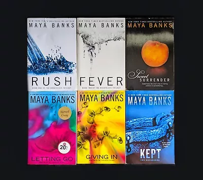Lot Of 6 Maya Banks Books - Giving In Letting Go Rush Fever Sweet Surrender Kept • $49.99