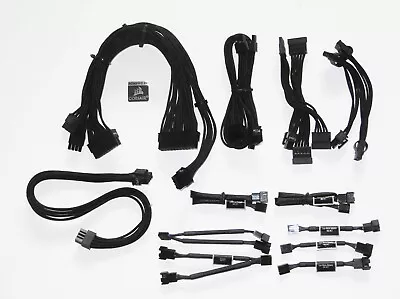 18-Piece CORSAIR Type 4 Modular PSU Individually Sleeved Cables Fan Cables: NEW • $68.95