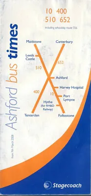 Stagecoach East Kent Bus Timetable - Ashford Country Services March 2008 • £1.79