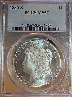 1880-S PCGS MS67 Morgan Silver Dollar • $870