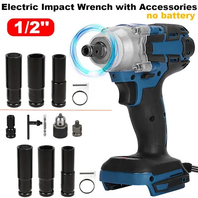 520Nm 1/2  Cordless Electric Impact Wrench Drill Gun Ratchet Driver For Makita • £24.99