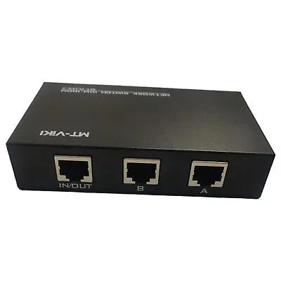 2Port A B Manual Network Sharing Switch Box   1In2 RJ45 Ethernet Switcher • £9.61