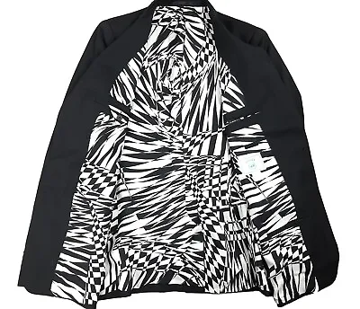 Versace X H&M Sportscoat Black Men's Size 36R Blazer Jacket 100% Wool Rare • $110