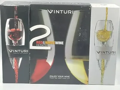 Vinturi Red & White Wine Aerators Essential Set Of 2 Enjoy Your Wine Used W/Box • $30