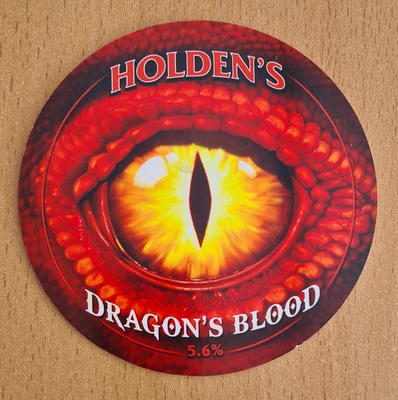 £1.99 • Buy Holdens Brewery,  Dragon's Blood, Beer  Pump Clip.