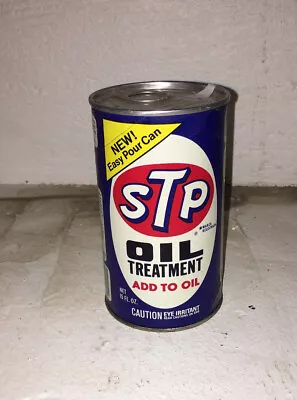 Vintage STP Motor Oil Treatment Can 15 Oz. Full New Easy Pour Can • $10