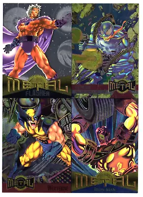 1995 Fleer Marvel Comics Metal Inaugural Edition 4 Card Uncut Promo Sheet • $10.95