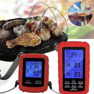 LCD Digital Cooking Food Meat Thermometer With Probe For Smoker Oven BBQ Grill  • £20.39