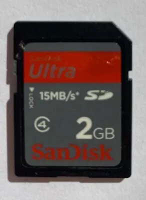 SanDisk Ultra 2GB SD Memory Card 15MB/S Class 4 - Tracked Postage • $10