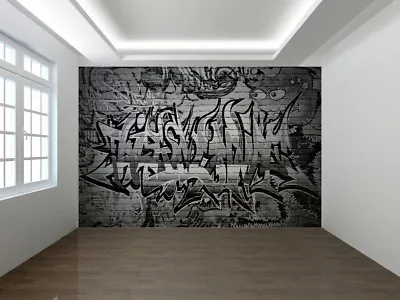 £76.99 • Buy Graffiti Wall Urban Art Black And White Photo Wallpaper Wall Mural (15654648)