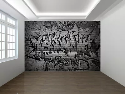£43.99 • Buy Graffiti Wall Urban Art Black And White Photo Wallpaper Wall Mural (15654648)