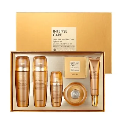 Tonymoly Intense Care Gold 24K Snail Cream 5pcs Set - Toner Serum Emulsion Cream • $116