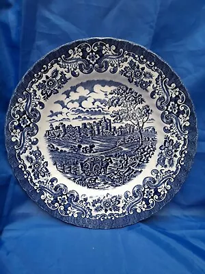 Olde Country Castles Hostess Tableware Ironstone Dinner Plate Blue White 26cm • £9.99