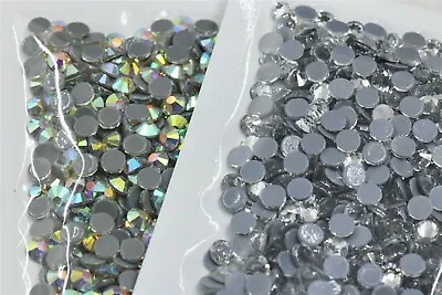 Ss6 Rhinestones Flatback Crystal AB Hotfix Iron On Round Stones For Clothing Dec • $8.09