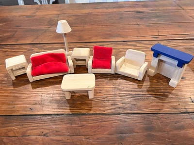 $9.95 • Buy Ryans Room - Melissa & Doug Wood Dollhouse Furniture 8 Pcs Living Room