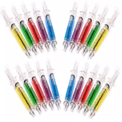 £13.29 • Buy 20 NOVELTY 'MIXED COLOUR' SYRINGE PENS & Refills - Great Value Halloween Pack