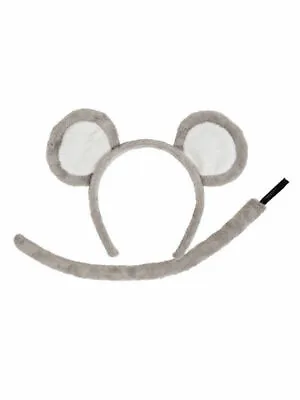 Grey Mouse Ears And Tail Set Adult And Child Fancy Dress Animal Accessory  • £5.50