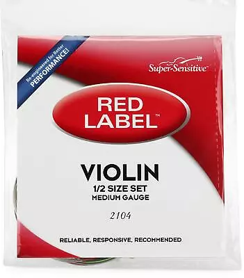 Super-Sensitive 2104 Red Label Violin String Set - 1/2 Size • $21.99
