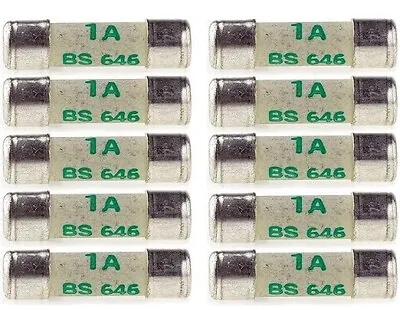 New For  10 X 1 AMP SHAVER FUSES BS646 1AMP MINI FUSE 20MM X 5MM Fast Shippin • £7.12
