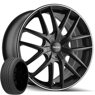 (Set Of 4) TR60 17x7.5 5x100/5x4.5  Matte Black/Ring Rims/235/50ZR17 Kenda Tires • $1171.99