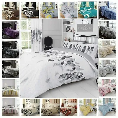 Reversible Duvet Quilt Cover Bedding Set Single Double King Size With Pillowcase • £16.99