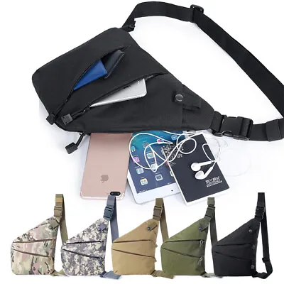 Men's Crossbody Shoulder Chest Bag Mobile Wallet Storage Bag Hiking Camping Pack • $11.99