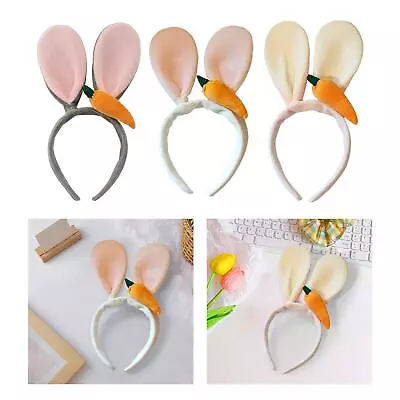 Cartoon Rabbit Ears Headband Hairband Headdress For Kids Adults Holiday Cosplay • £4.24