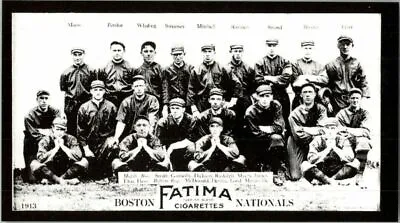 1913 FATIMA T200 Baseball BOSTON NATIONALS (Braves) Team Reprint Card • $3.99