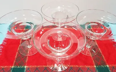 4 Vintage 1950's Clear Glass Shrimp Cocktail Or Margarita Glasses • $12