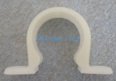 White Plastic Saddle - Snap On Clip 2 Hole Fixing - Pack Of 10 - 12mm Upto 60mm • £6.30