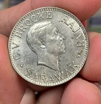 1934 Sarawak 10 Cents Coin High Grade • $10