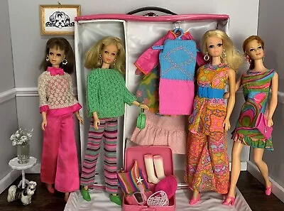 Vintage Barbie 1960s Mod Lot Stacey/Francie/PJ Case/Clothes/Accessories Nice! • $320