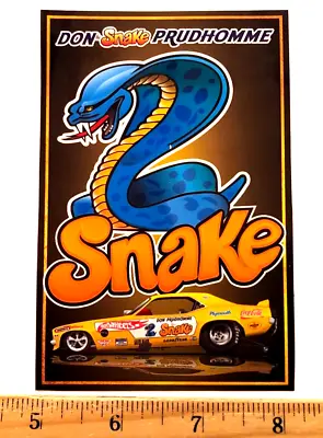 LARGE Don Prudhomme Yellow Snake I 1970 Cuda Banner Sticker Decal NHRA Racing • $8