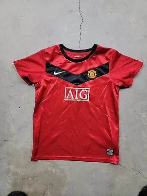 Manchester United 2009-10 Home Soccer Jersey Football Shirt Nike Youth Large • $30