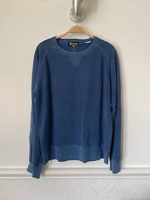 Levi's Vintage Clothing LVC 1950s Sportswear Jumper M/L Indigo Denim Blue • £35