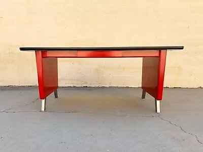 1960s AllSteel Panel Leg Tanker Table Custom Refinished To Order • $1200