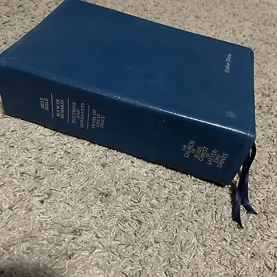 LDS Quad Scriptures Beautiful 1996 Blue Leather Book Of Mormon Leather • $46.99