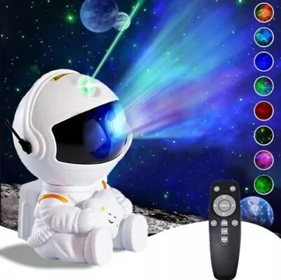 Astronaut Projector Galaxy Starry Sky Night Light Nebula Space LED Lamp W/Remote • £11.48